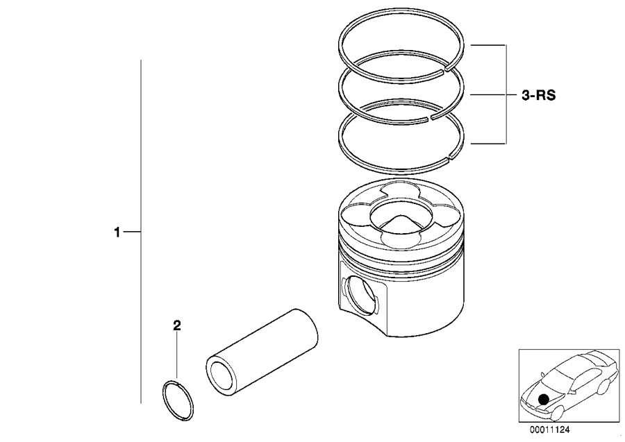 Diagram Crankshaft-pistons for your BMW X5  