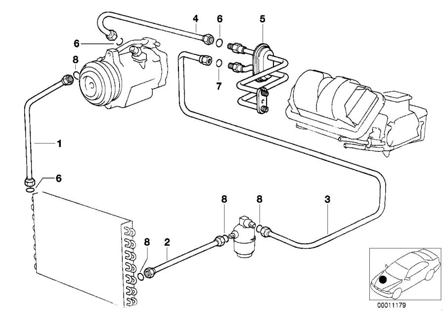 Diagram Coolant lines for your 2010 BMW X6   