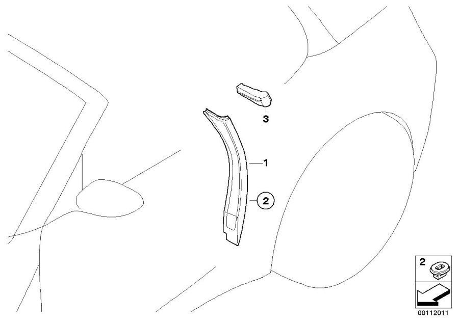 Diagram Trim panel column center for your 1998 BMW 328i   