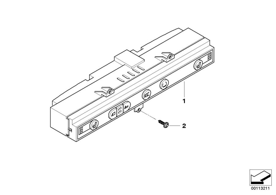 Diagram Switch unit, center console for your BMW