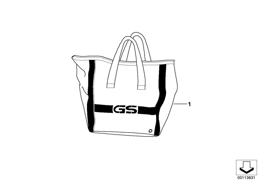 Diagram Pocket, aluminum case / Top Case for your 2008 BMW R1200GS Adventure   