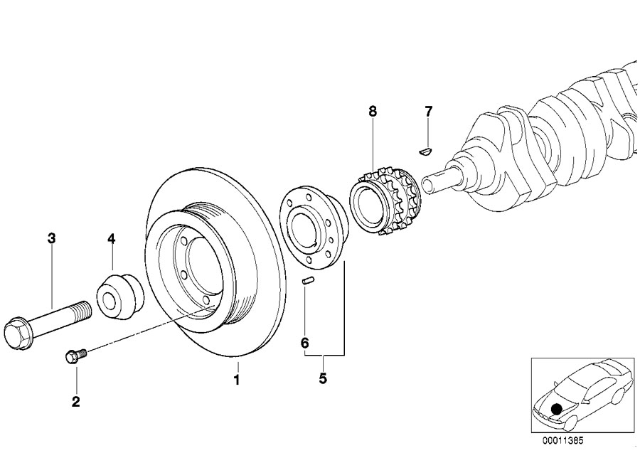 Diagram Belt Drive-vibration Damper for your 2007 BMW M6   