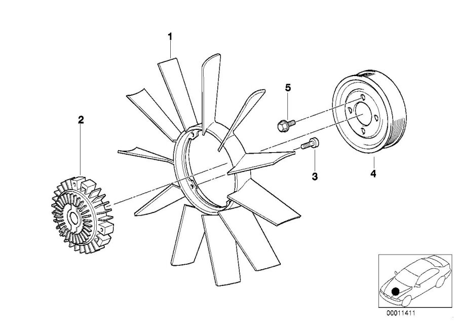 Diagram Cooling SYSTEM-FAN/FAN coupling for your 2013 BMW