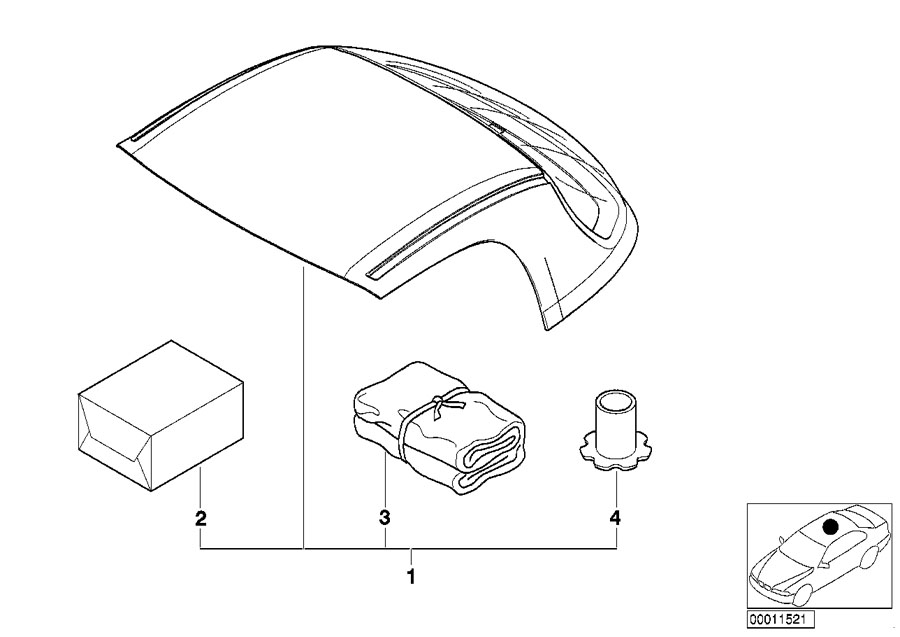 Diagram Retrofit, Hardtop for your 2023 BMW X3  30eX 