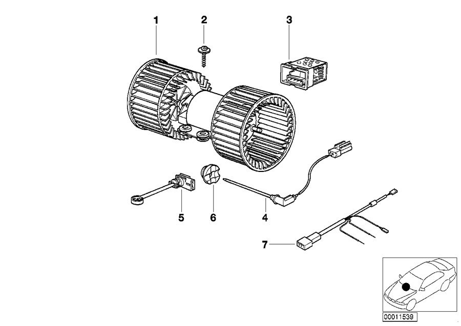 Diagram Electric parts F automatic air condition for your BMW