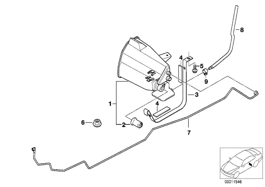 Diagram Activated Charcoal Filter/TUBING for your BMW