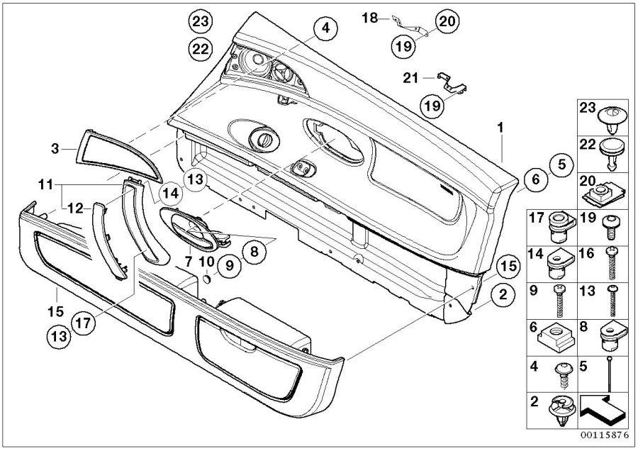 Diagram Door trim panel for your BMW Z8  