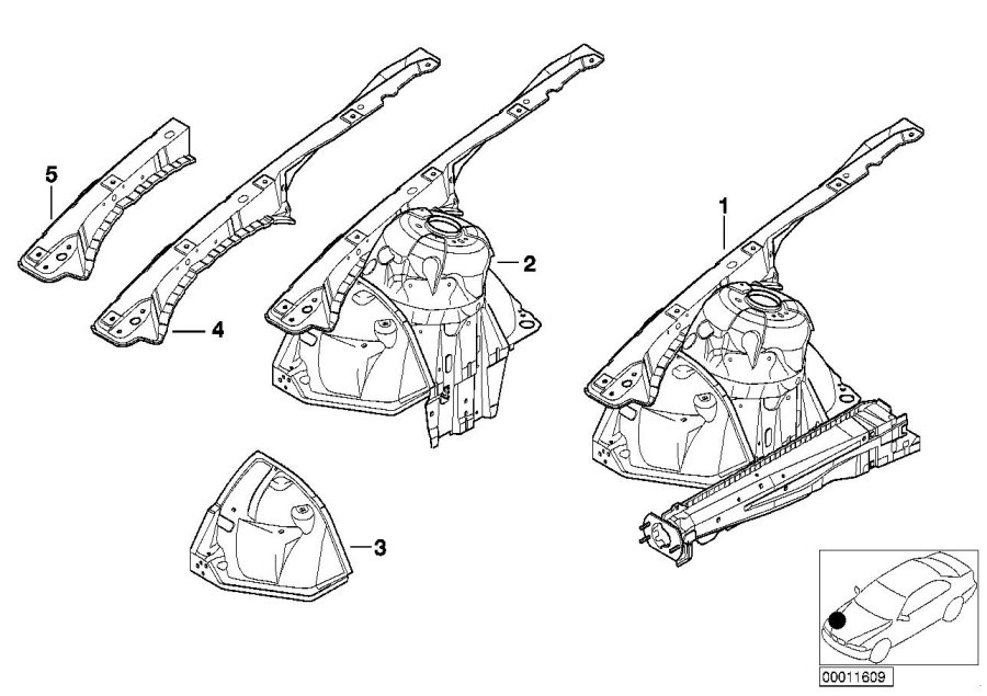 Diagram Front wheelhouse for your 2017 BMW M6   