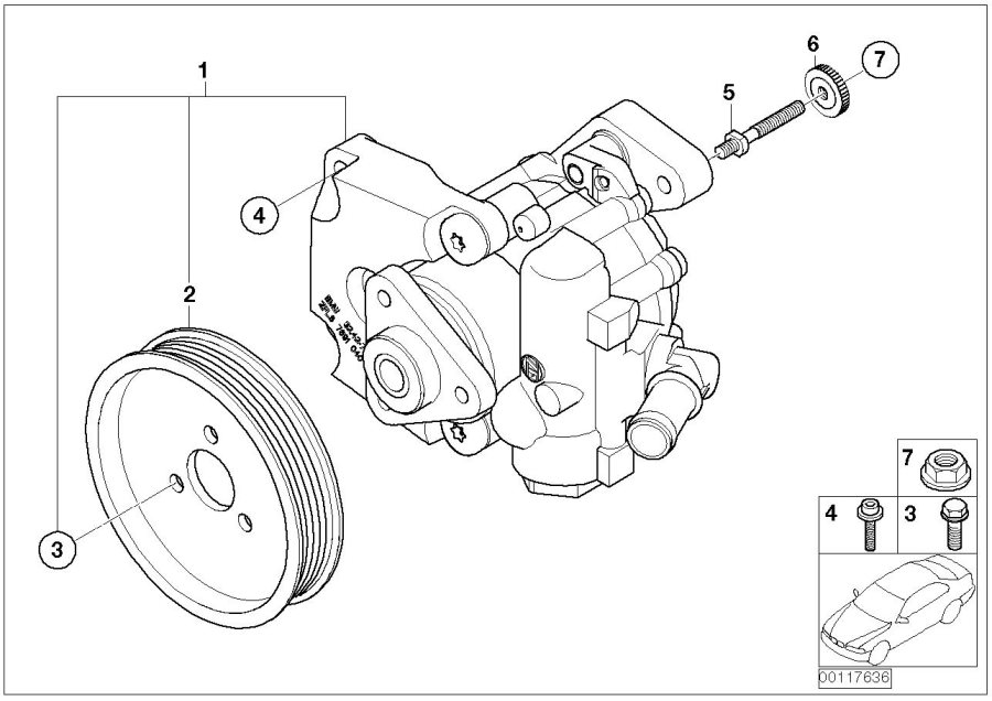 Diagram Power steering pump for your 2015 BMW M6   