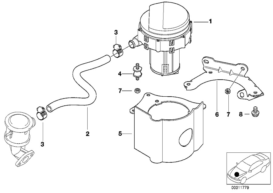 Diagram Emission control-air pump for your BMW