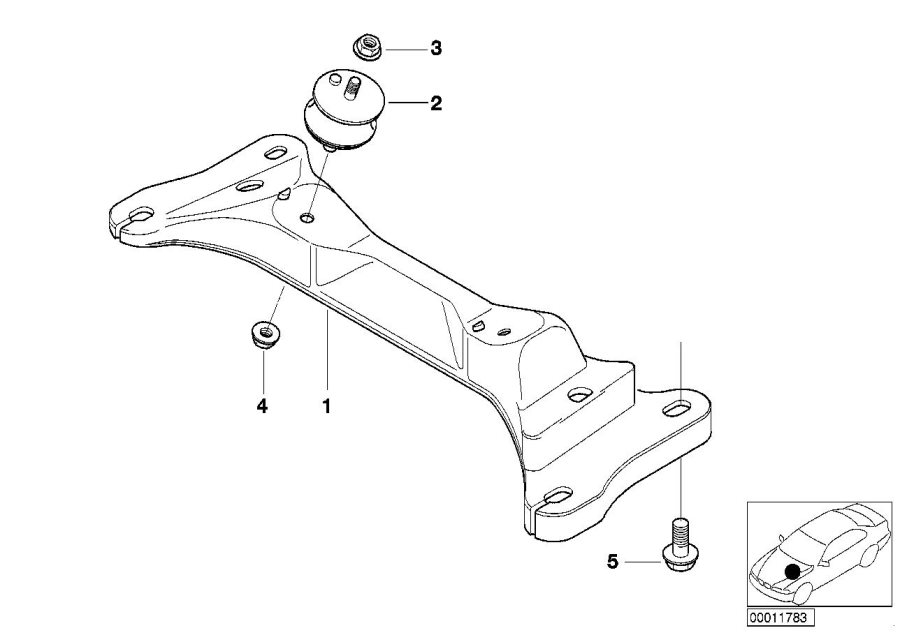 Diagram Gearbox mounting for your 2013 BMW M6   