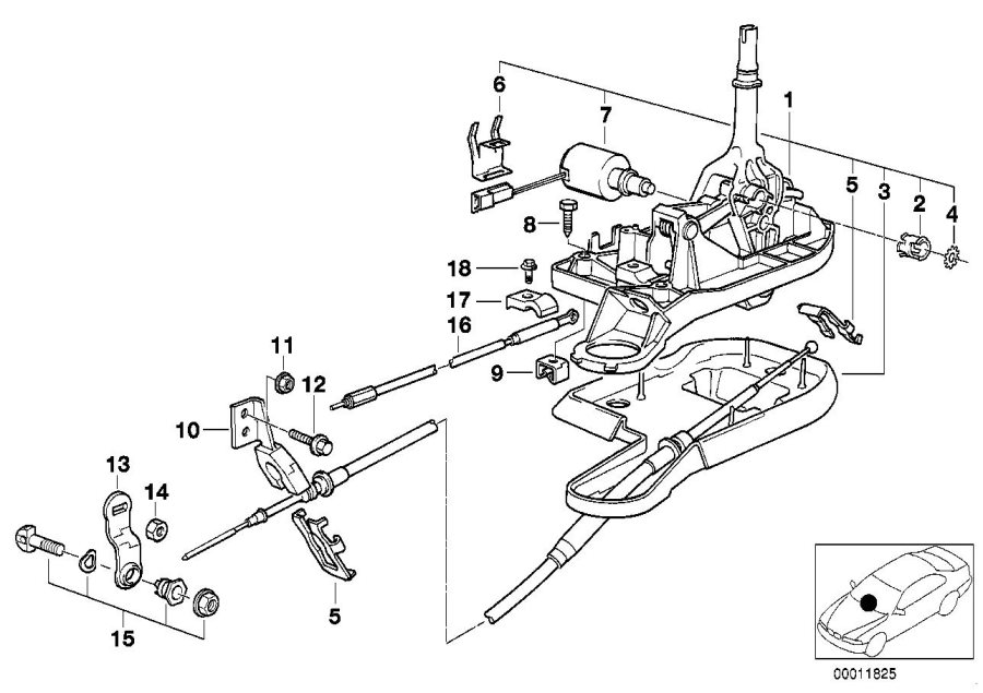 BMW 525i Gearshift. SHIFT-INTERLOCK - 25161423971 | Zeigler BMW, Orland ...