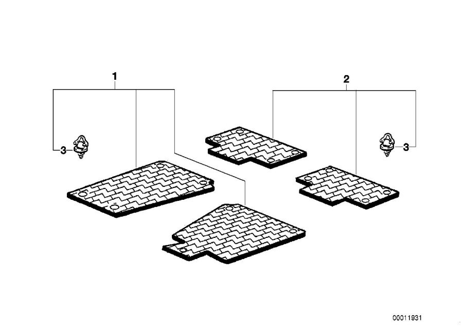 Diagram Rubber mat for your BMW