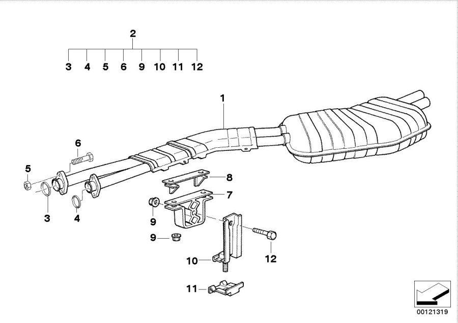 Diagram Rear muffler for your 2023 BMW X3  30eX 