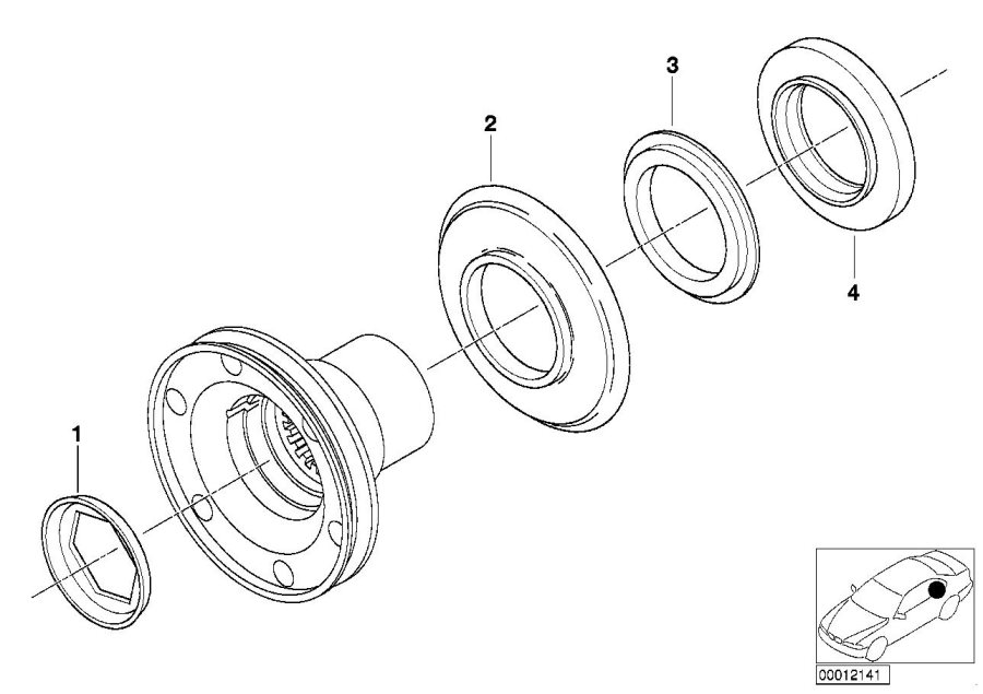 Diagram Drive flange SUSPENSION/GASKET ring for your 2012 BMW M6   