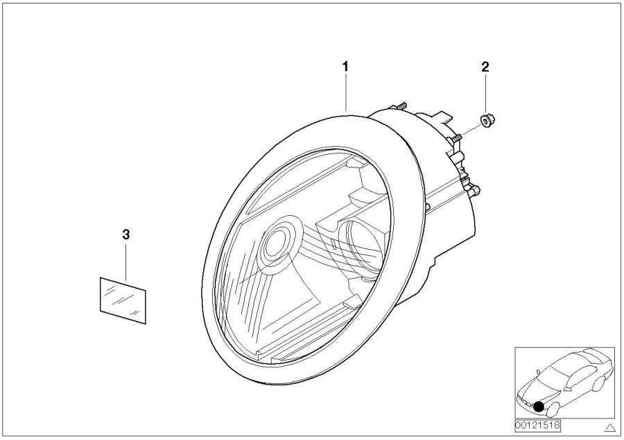 Diagram Headlight for your MINI