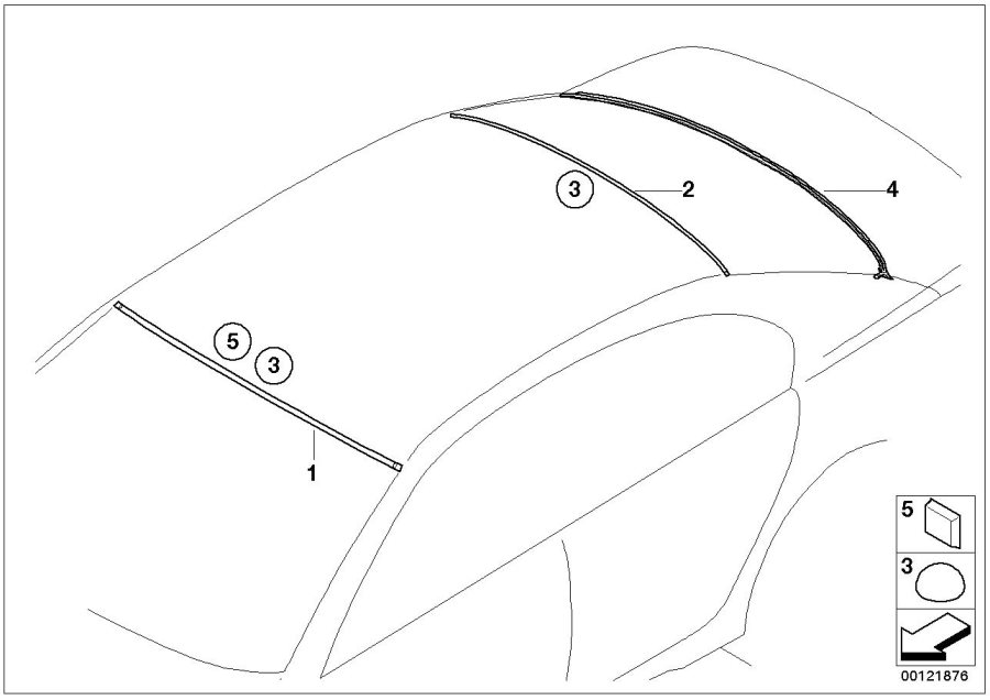 Diagram Window mounting parts for your 2016 BMW 535i   