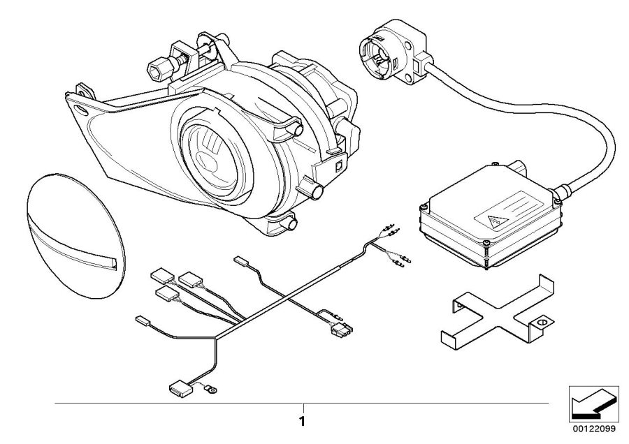 Full size assembly image of nstalling set additio. head light Xenon (1/1)