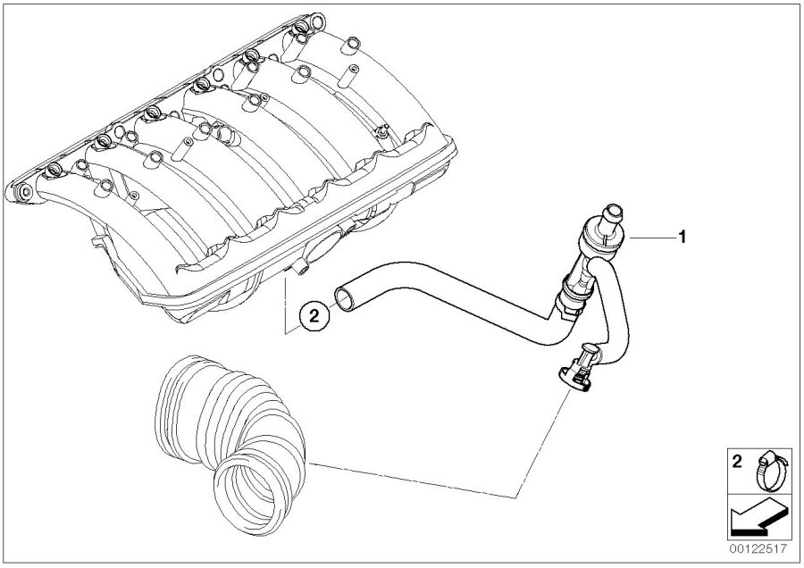Diagram Vacuum control - engine for your BMW