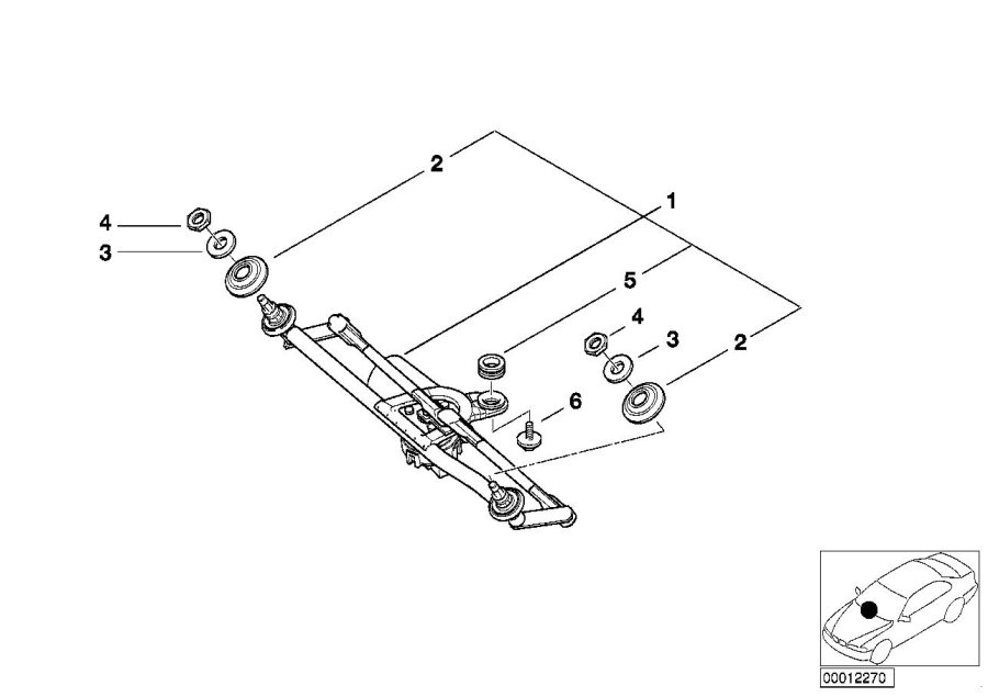 Diagram Windshield wiper system, rhd for your 2023 BMW X3  30eX 