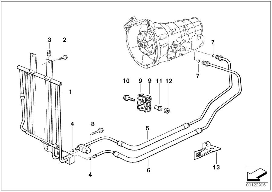 Diagram Transmission oil air cooling for your BMW