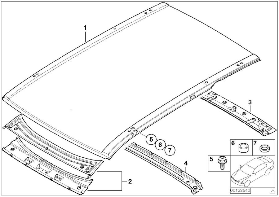 Diagram Roof for your BMW