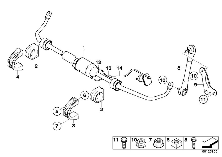 Diagram Front stabilizer BAR/DYNAMIC Drive for your BMW