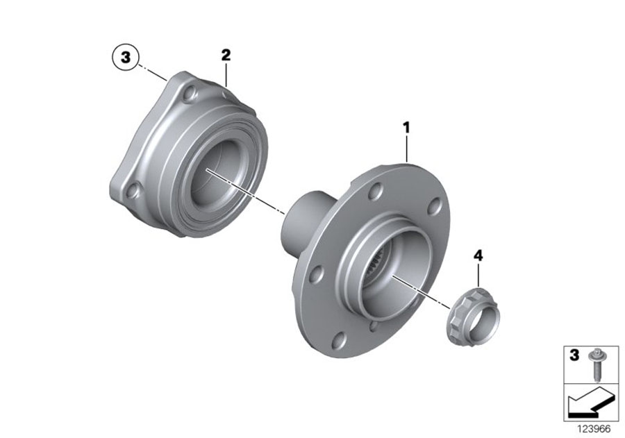 Diagram Side SHAFT/WHEEL bearings for your BMW