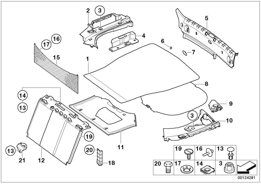 Diagram Trunk trim panel for your 2023 BMW X3  30eX 