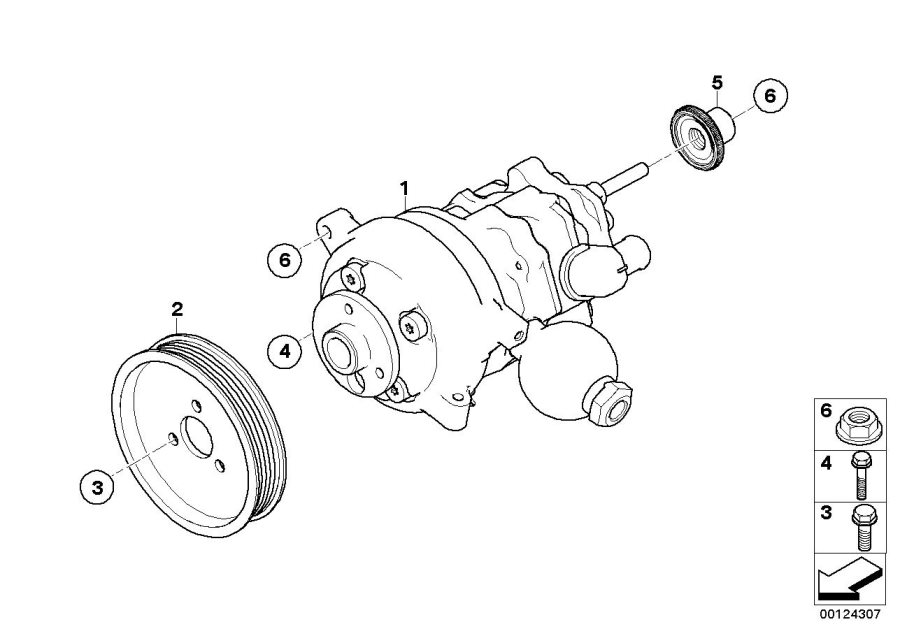 Diagram Power steering PUMP/DYNAMIC Drive for your 2010 BMW M6   