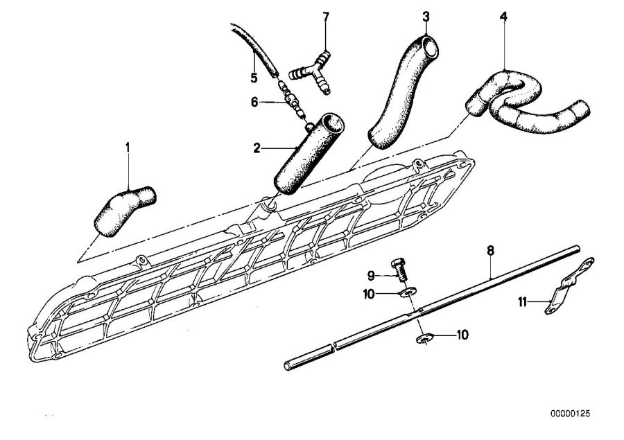 Diagram Crankcase-ventilation for your BMW