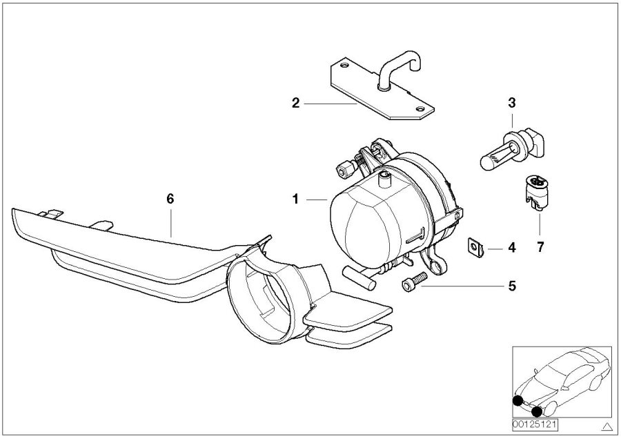 Diagram Fog lights for your 2018 BMW X2 28iX  