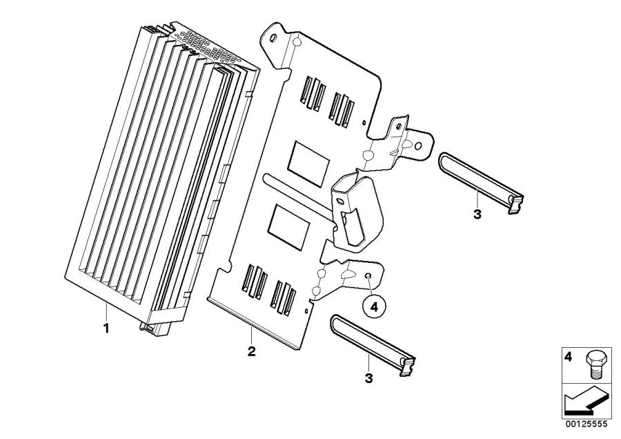 Diagram Amplifier/bracket Indi. Audio System for your BMW