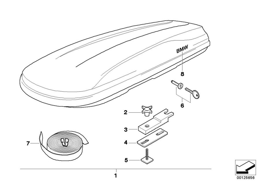 Diagram Roof box for your BMW