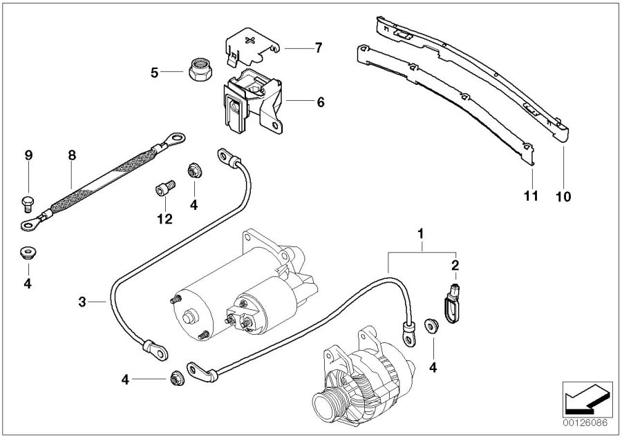 Diagram Battery cable for your 2000 BMW 328Ci   