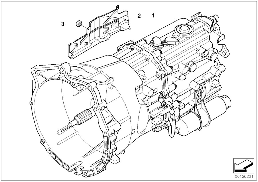Diagram Manual Transmission GS6S37BZ (smg) for your BMW