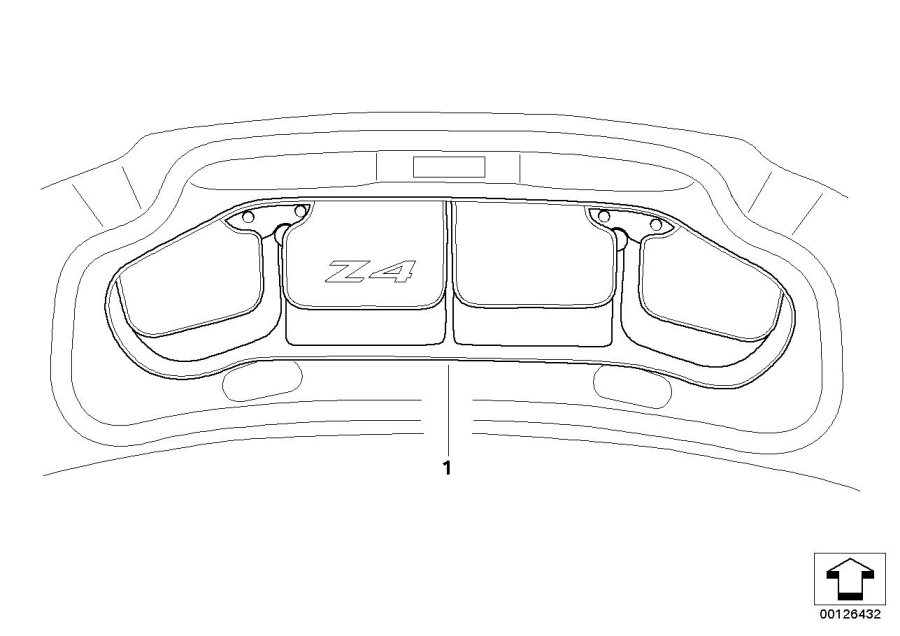 Diagram Trunk Storage System for your 2005 BMW Z4   