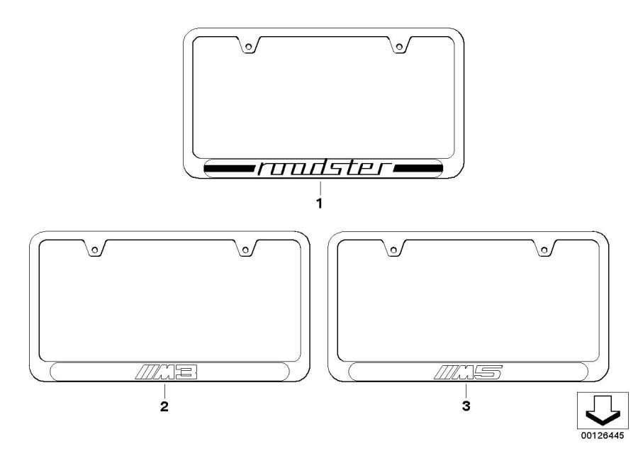 Diagram Stainless Steel License Plate Frame for your BMW 740i  