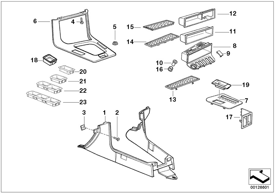 Diagram Storing partition for your 2023 BMW X3  30eX 