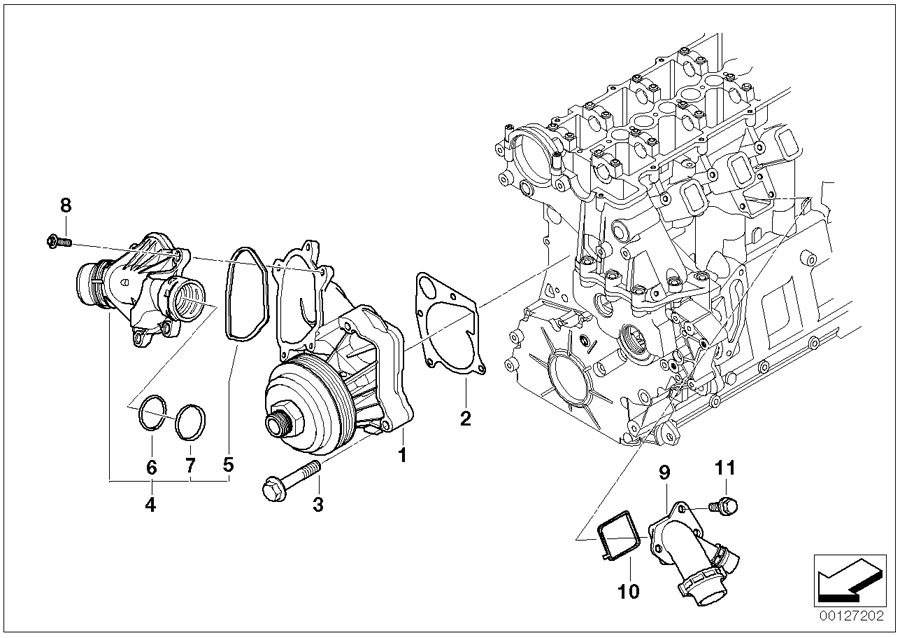 Diagram Waterpump - Thermostat for your 2020 BMW X2   