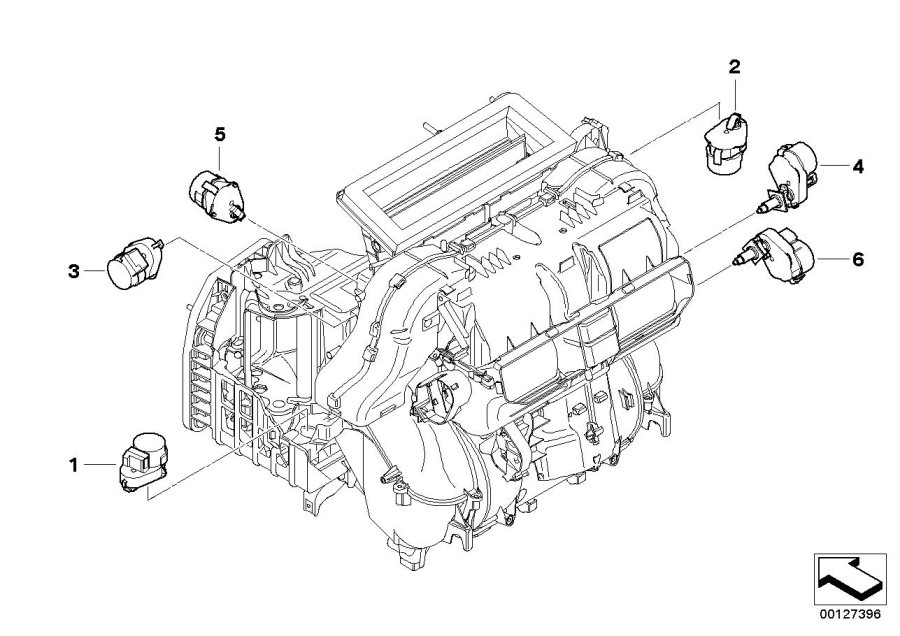 Diagram Actuator for autom. Air condition Basis for your 2014 BMW M6   