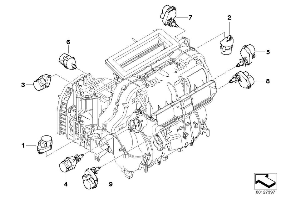 Diagram Actuator for autom. Air condition High for your 2014 BMW M6   