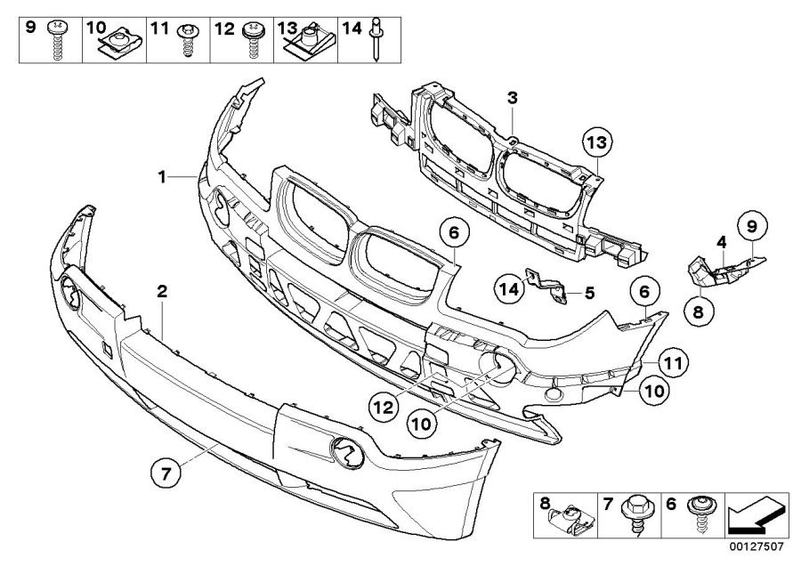 Diagram Trim cover, front for your 2017 BMW M6   