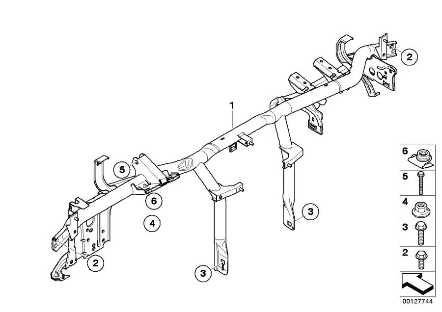 Diagram Carrier instrument panel for your BMW