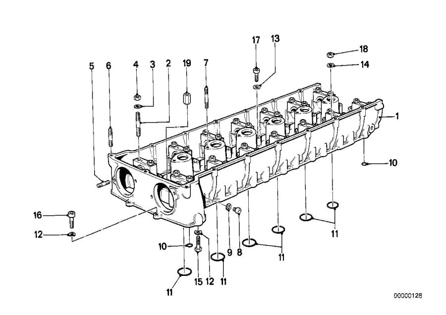 Diagram Cylinder HEAD/INTERMEDIATE housing for your 2016 BMW 650i Automatic Convertible 