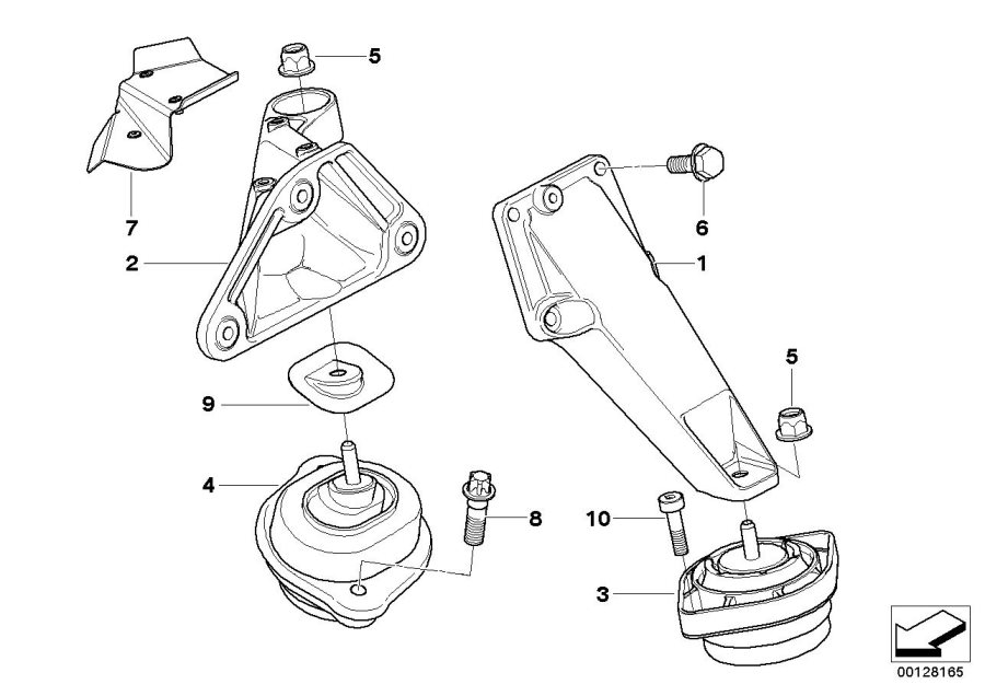 Diagram Engine Suspension for your 2013 BMW M6   