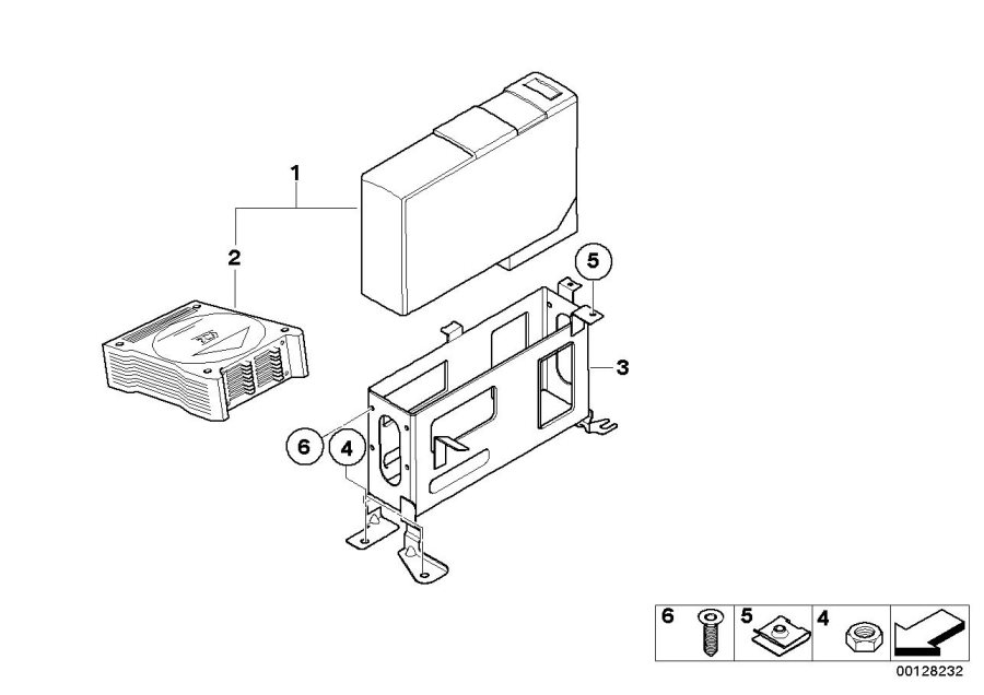 Diagram CD CHANGER/BRACKET for your BMW