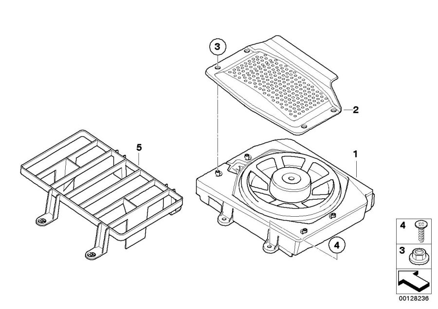 Diagram Components central bass for your 2006 BMW M6   