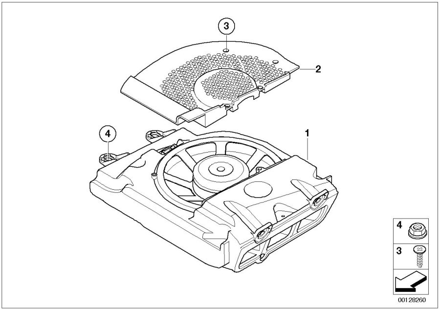 Diagram Components central bass for your 1988 BMW M6   