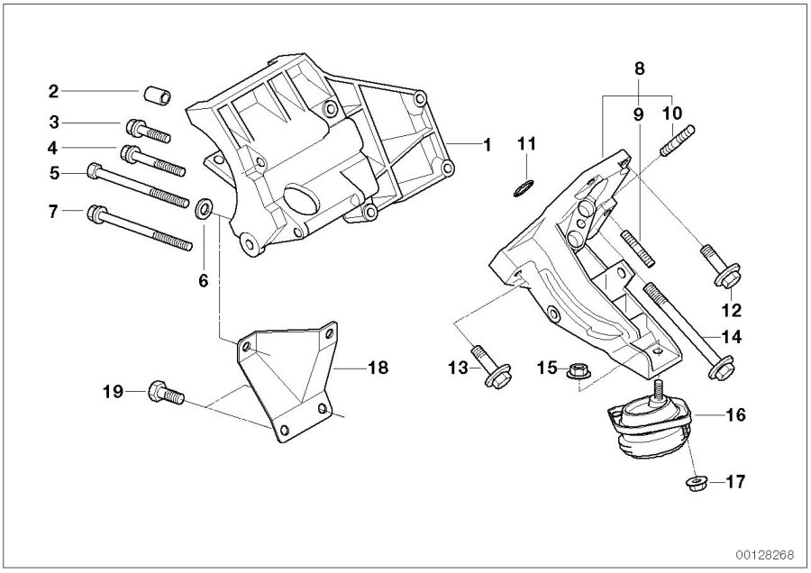 Diagram Engine Suspension for your 2018 BMW M6   